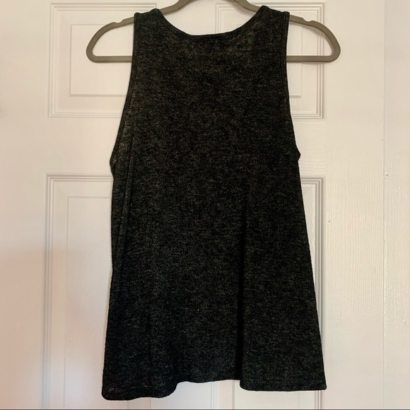 Forever 21 Black & Gold Sparkly Tank Top size S - Picture 4 of 4